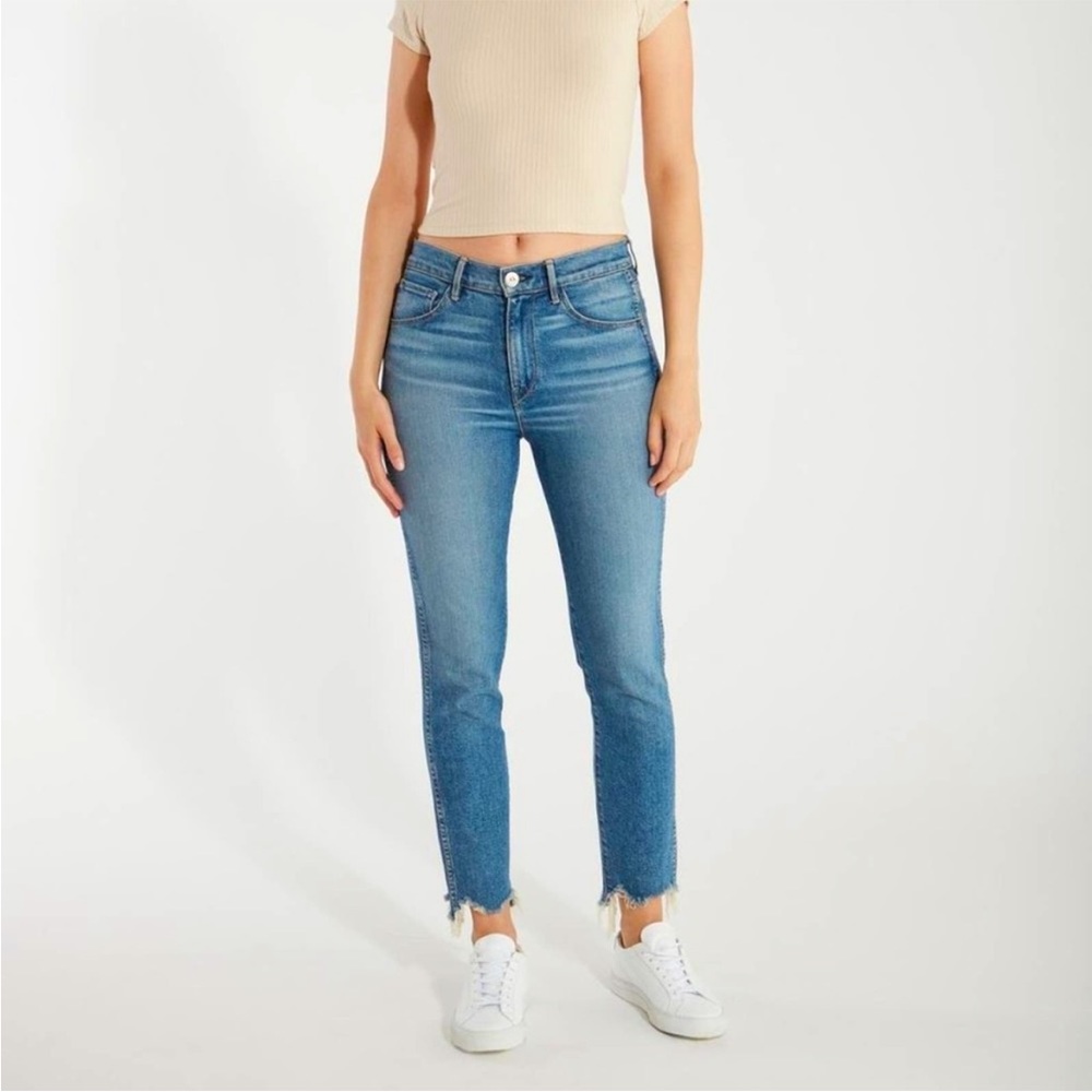 3x1 Shredded Crop High Rise Straight Jeans in Ace Size 26